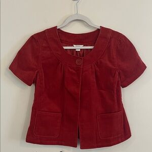 Vintage Corduroy Swing Jacket Mod Red Orange Rust Autumn Retro S 60s Inspired